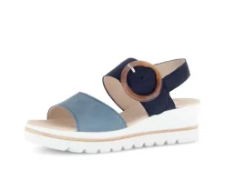 Sandale met plateauzool blauw