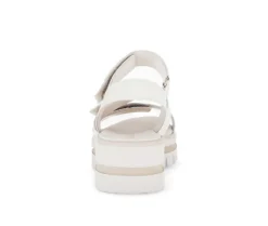 Sandale met plateauzool beige