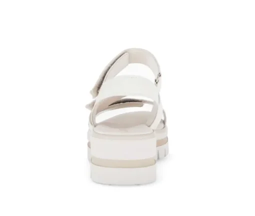 Sandale met plateauzool beige