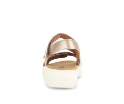Sandale met plateauzool beige