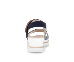 Sandale met plateauzool blauw
