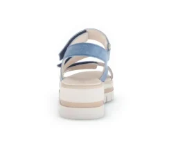 Sandale met plateauzool blauw