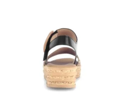 Sandale met plateauzool beige