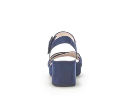 Sandale met plateauzool blauw