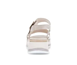 Sandale met plateauzool beige