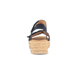 Sandale met plateauzool blauw