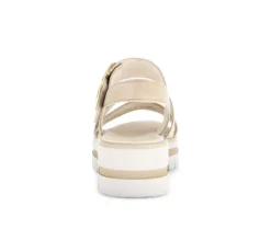 Sandale met plateauzool beige