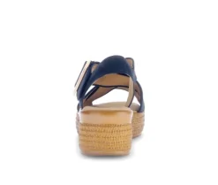 Sandale met plateauzool blauw