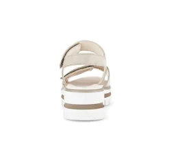 Sandale met plateauzool beige