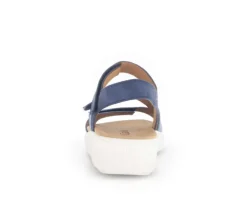 Sandale met plateauzool blauw