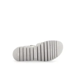 Sandale met plateauzool beige