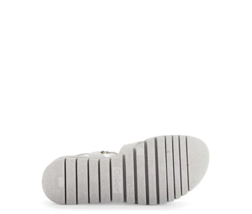 Sandale met plateauzool beige
