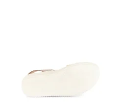 Sandale met plateauzool beige