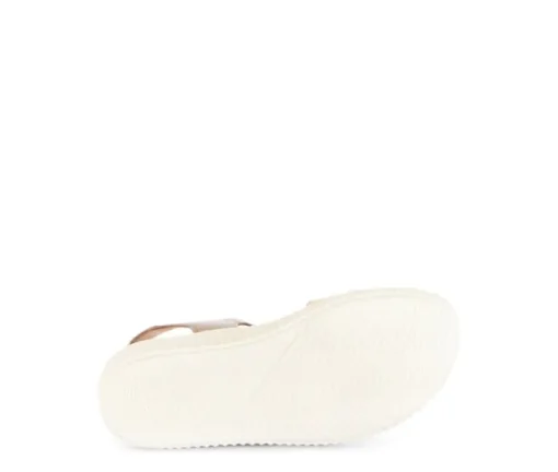 Sandale met plateauzool beige