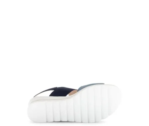 Sandale met plateauzool blauw