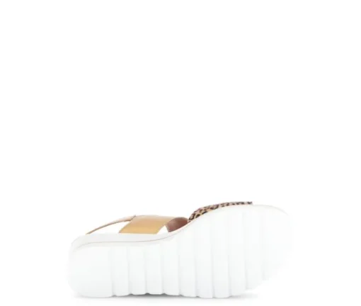Sandale met plateauzool beige