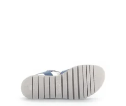 Sandale met plateauzool blauw