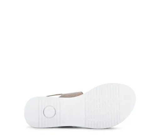 Sandale met plateauzool beige