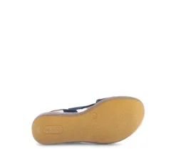 Sandale met plateauzool blauw