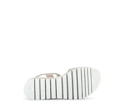 Sandale met plateauzool beige