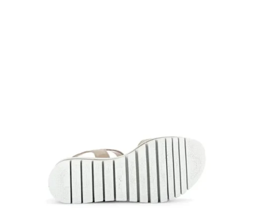 Sandale met plateauzool beige