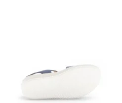 Sandale met plateauzool blauw