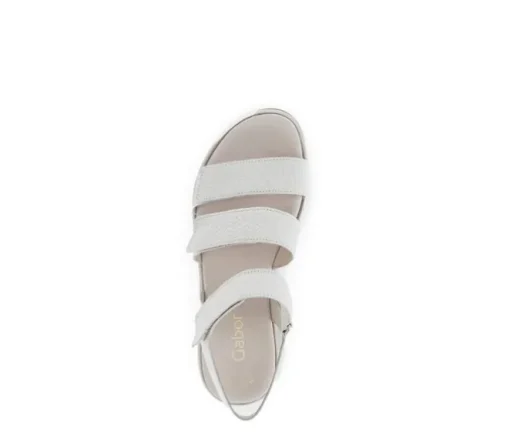 Sandale met plateauzool beige