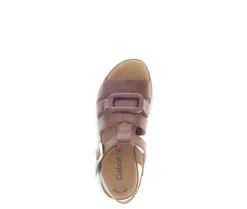 Sandale met plateauzool bruin