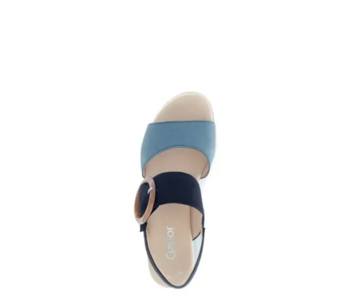 Sandale met plateauzool blauw
