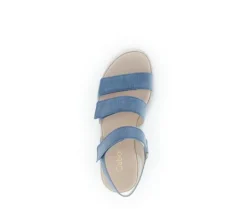 Sandale met plateauzool blauw