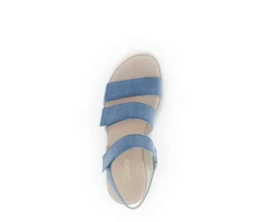 Sandale met plateauzool blauw