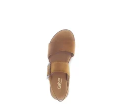 Sandale met plateauzool bruin