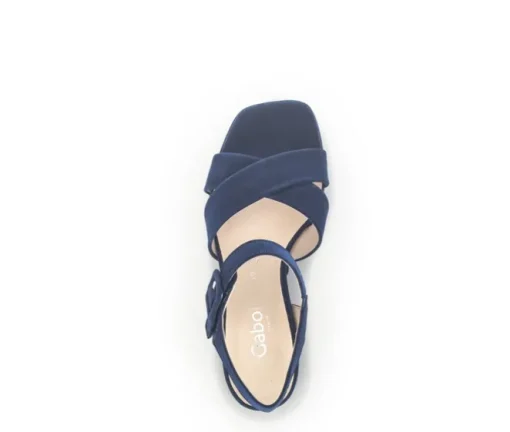 Sandale met plateauzool blauw