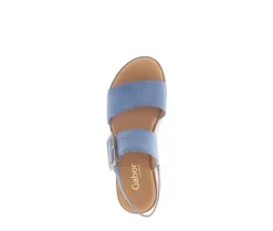 Sandale met plateauzool blauw