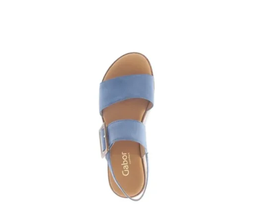 Sandale met plateauzool blauw