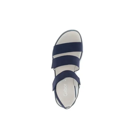 Sandale met plateauzool blauw