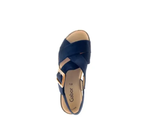 Sandale met plateauzool blauw
