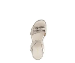 Sandale met plateauzool beige