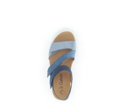Sandale met plateauzool blauw