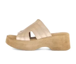 Sandale met plateauzool goud
