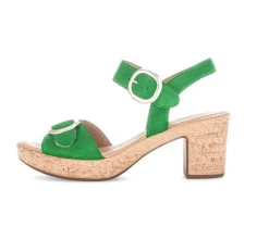 Sandale met plateauzool groen