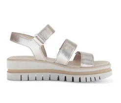 Sandale met plateauzool goud