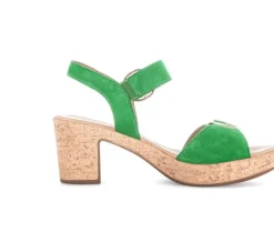 Sandale met plateauzool groen
