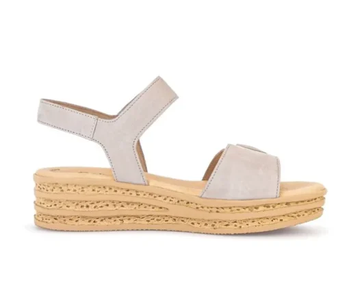 Sandale met plateauzool grijs