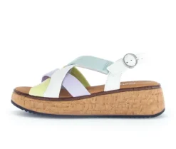Sandale met plateauzool multicolour