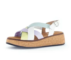 Sandale met plateauzool multicolour