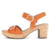 Sandale met plateauzool oranje
