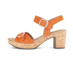 Sandale met plateauzool oranje