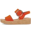 Sandale met plateauzool oranje