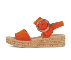 Sandale met plateauzool oranje